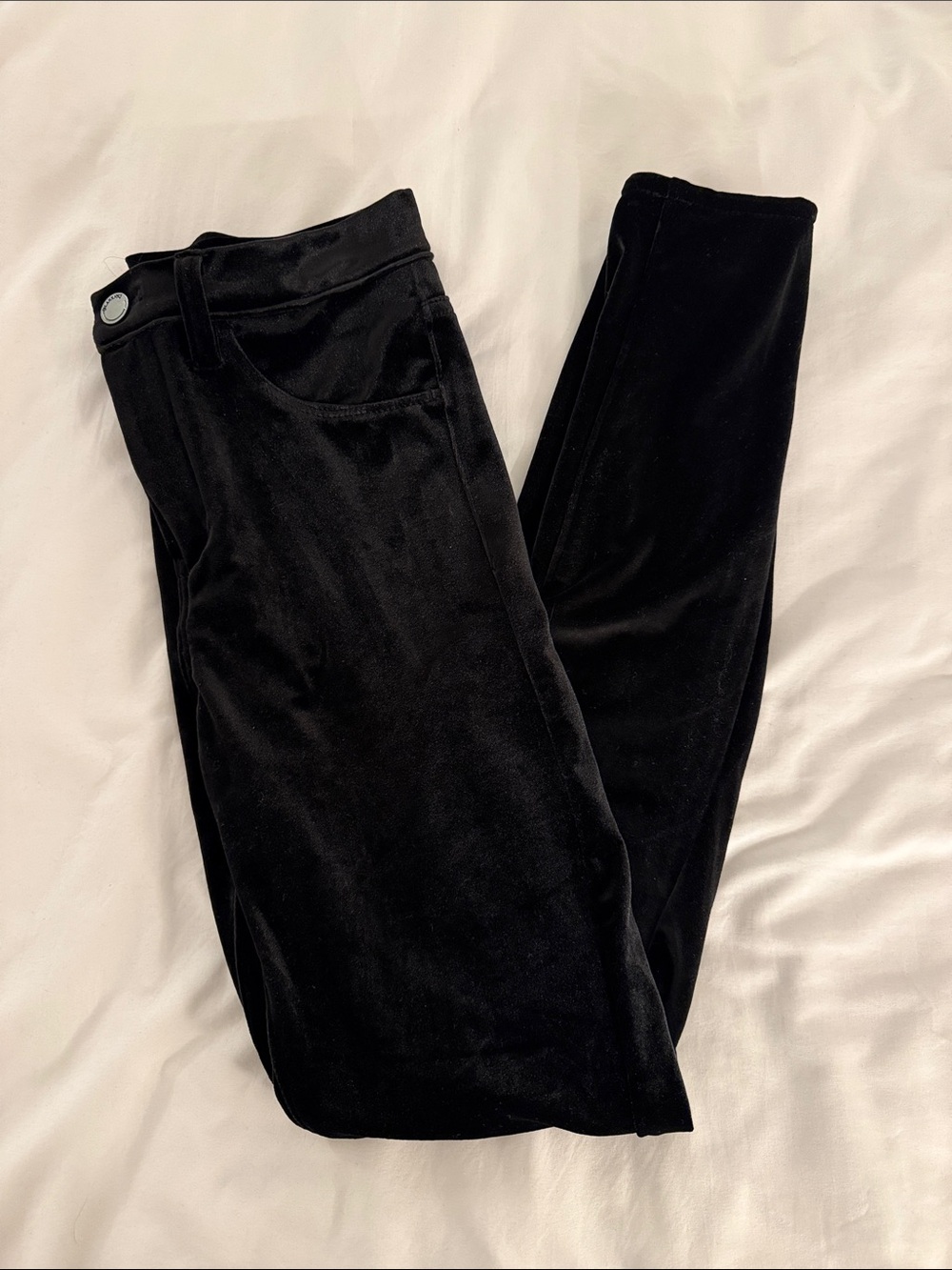 Blank NYC Black Velvet Skinny Pants